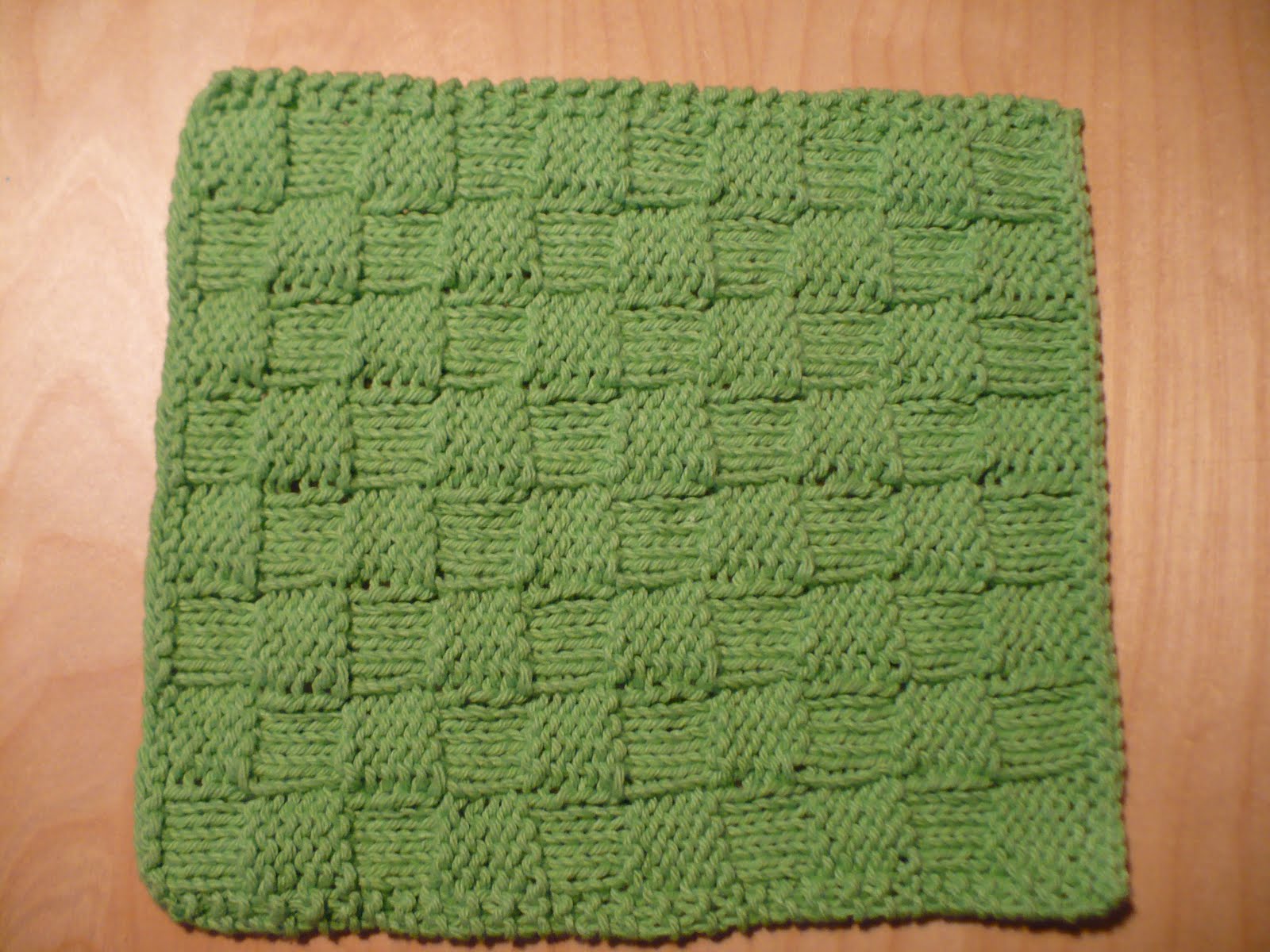 Girl Gone Granola: Knitting Project: Checkerboard Dishcloth