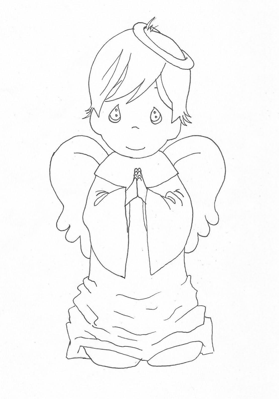 baby boy angel coloring pages - photo #47