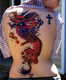 No real meaning... I think.. just tattoo. THE NEWS TATTOOS DRAGON.