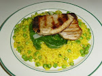 Beef on Yellow Rice with green peas