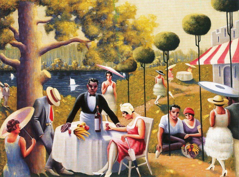 US History American Renaissance Painting "lawn party"