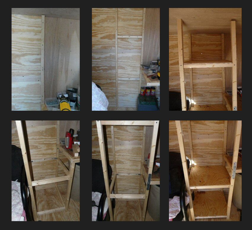 My Stealth Cargo Trailer Utility Shelves and Laser Printer area...