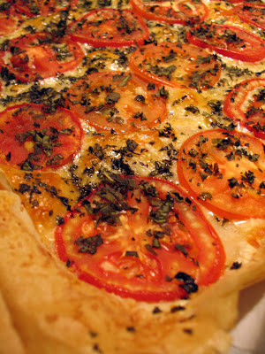 All that and she cooks, too: Tomato tart (on phyllo dough crust)
