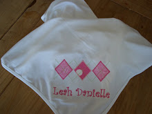 Baby Blanker with Argyle Applique.