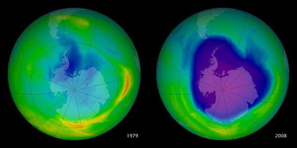 Berikut ini adalah contoh gambar lapisan ozon dari tahun 1979-2008