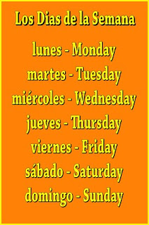 how to say the day of the week in spanish