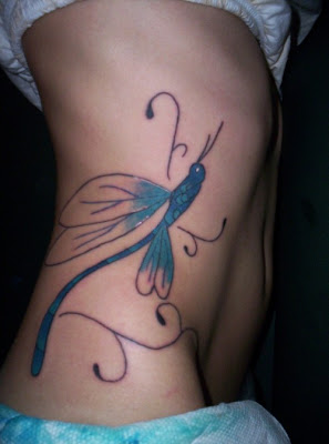 Rib Dragonfly Tattoo