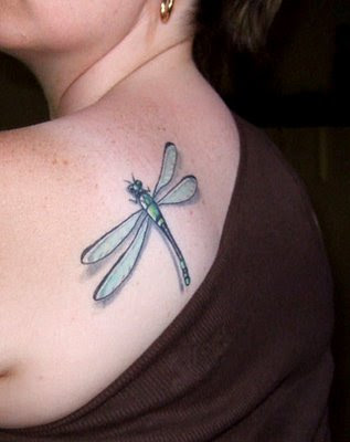 Cute Dragonfly Tattoo for Women