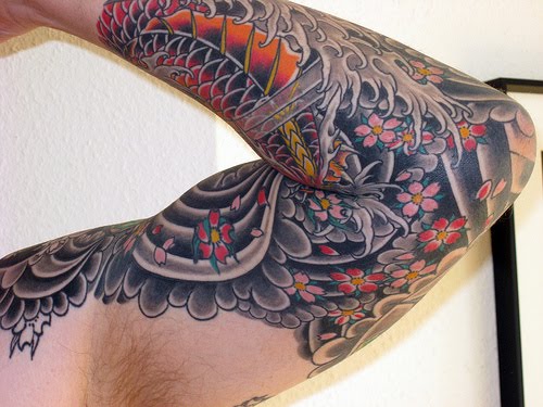 Japanese Flower Tattoo Sleeve. Floral Tattoo sleeve design