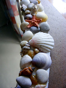 conjunto ajustar molino Espejos decorados con conchas de mar ~ lodijoella