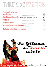 Tarifa de precios La Gitana 2010