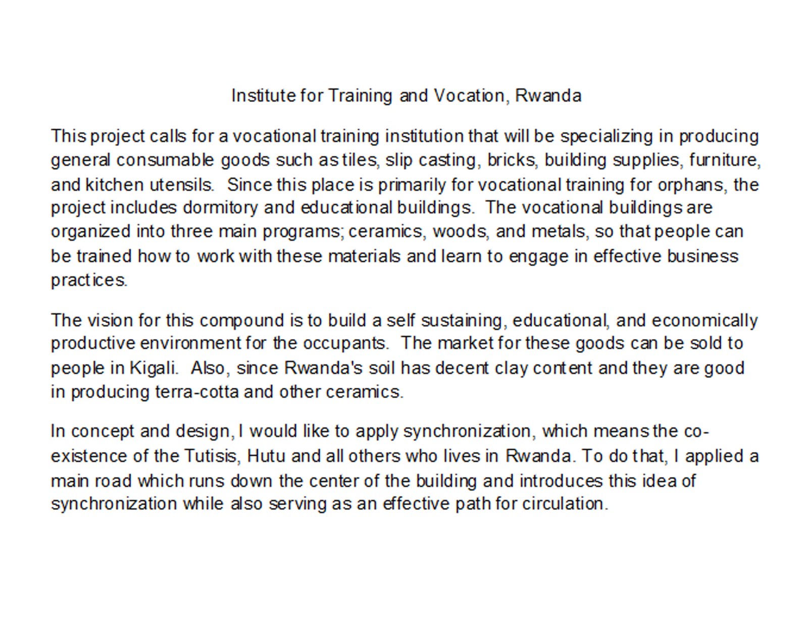 A Place For Sychronization Concept Statement