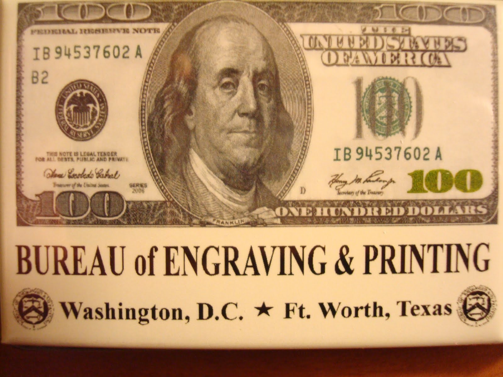 BY GRACE ALONE! Bureau of Engraving & Printing (Fort Worth, Texas)