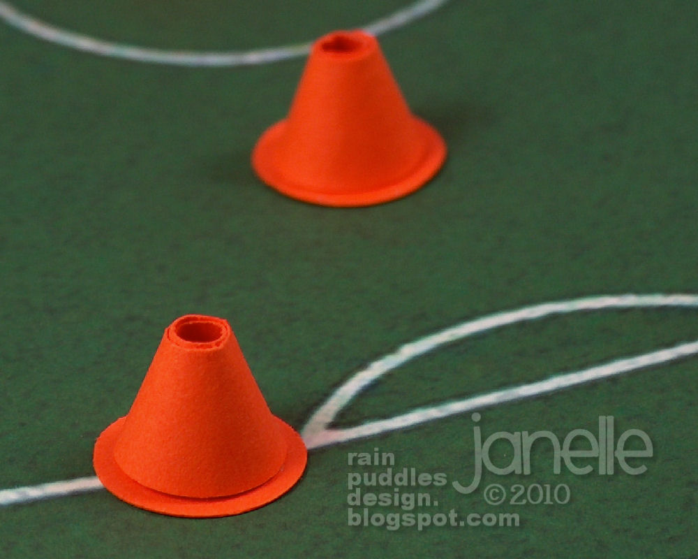 Rain Puddles Design Orange Paper Practice Cone Tutorial