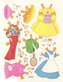 Alice in Wonderland Paper Doll