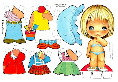 Bonecas de Papel - Paper Dolls - Muñecas Recortable