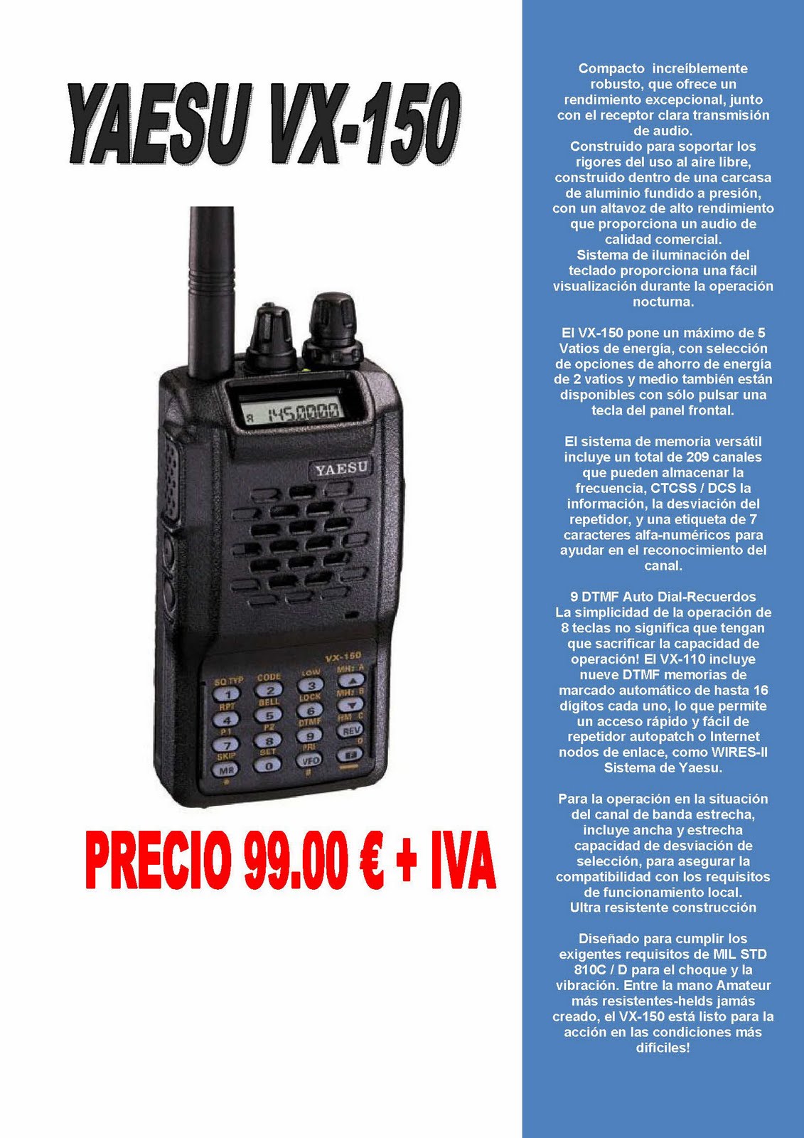 Valentín Cuende Imports YAESU VX150