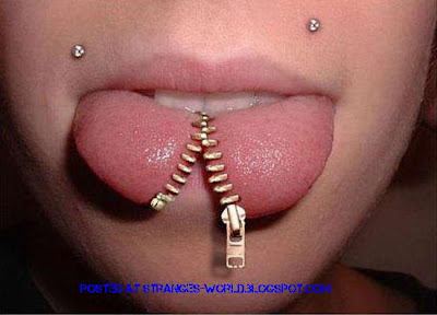 Horrible body piercing @ strange world