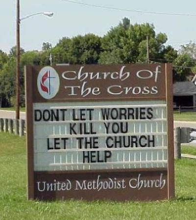 Dont let worries kill you - let the church help