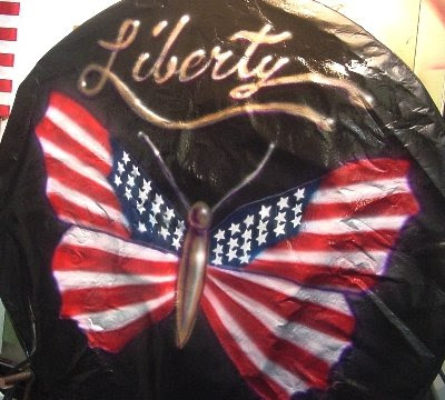 Liberty flag butterfly