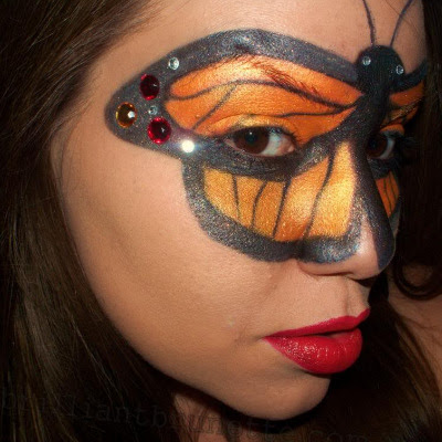 Halloween butterfly facepaint
