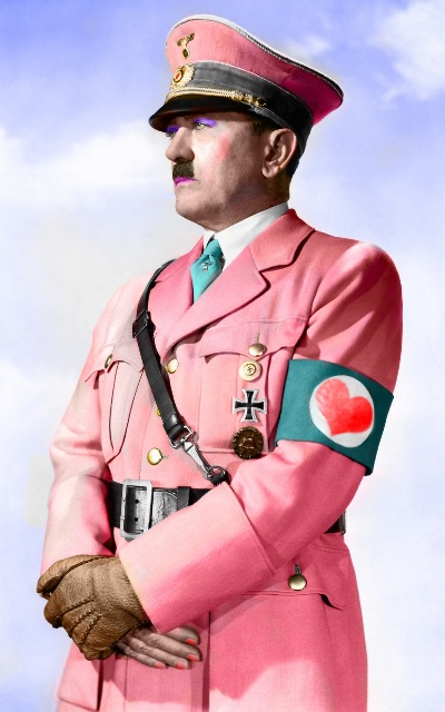 Pink Adolf Hitler karikatur