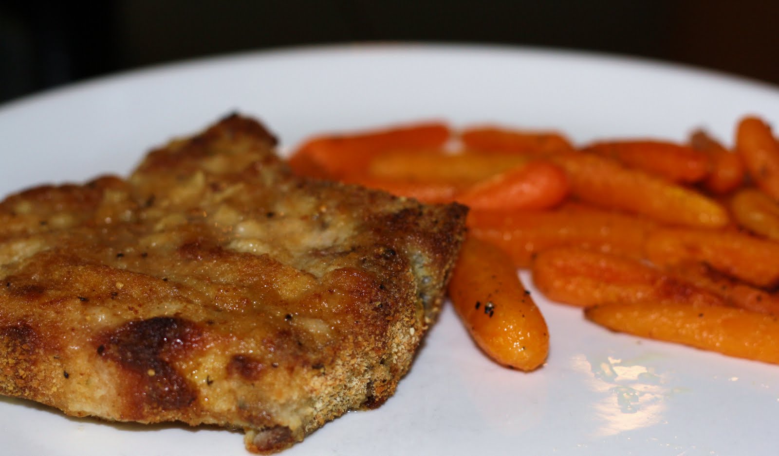 what's for dinner? breaded pork chops with roasted carrots... 35 minutes