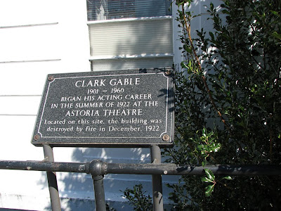 Clark Gable Plaque, Astoria, Oregon