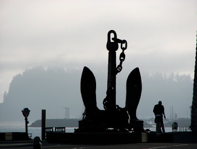 Morning Mist - Old Anchor at the Maritime Museum, Astoria, Oregon