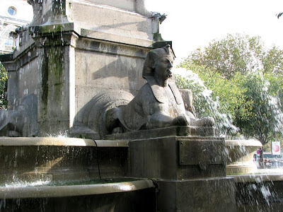 Fountain with Sphinxes in the Place du Chatelet, Paris