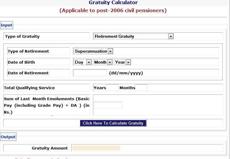 Explore India PENSION CALCULATOR