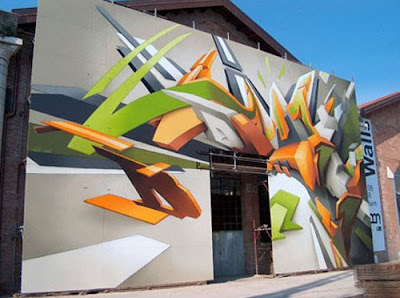 3D STREET IN THE WORLD,  SKETCHES, WALL TO MURALS, Street art Graffiti, Murals By Daim 