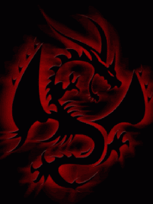 Red, Black, Dragon, Style, Graffiti, Design, Gallery, Red and Black Dragon