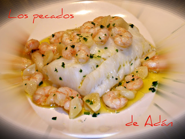 De merluza con gambas al horno receta