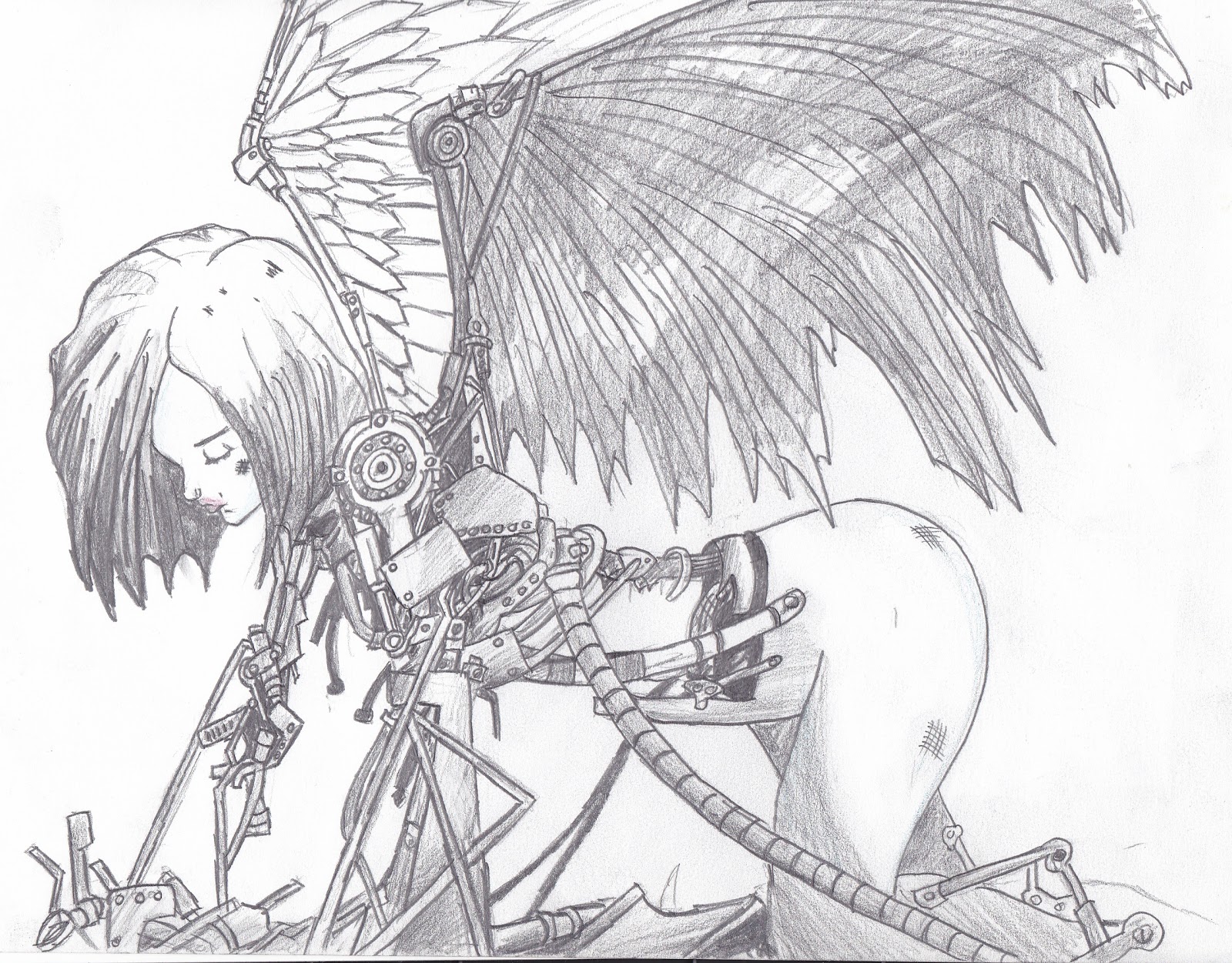 Anime Fallen Angel Drawings. 