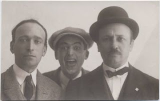 Bologna - Filippo Tommaso Marinetti with Tato (center) and Angelo Caviglioni