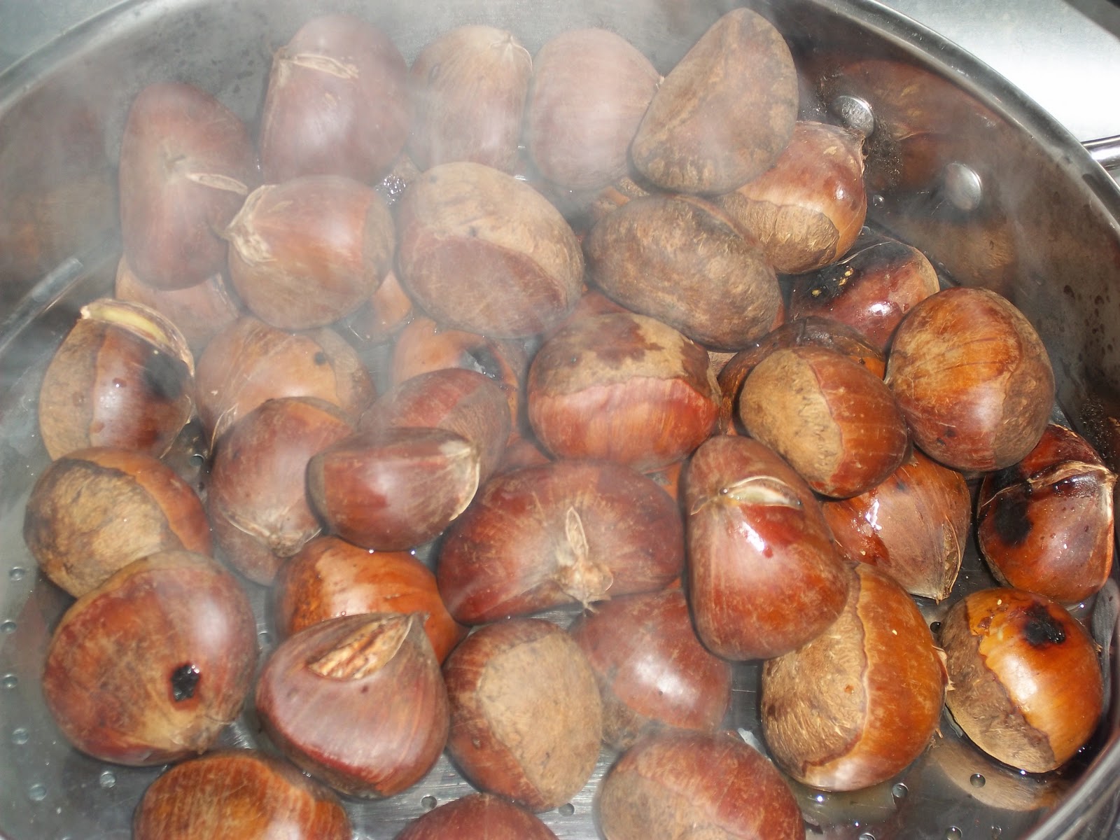 ChungJuicy Cooking in Korea Roasted Chestnuts