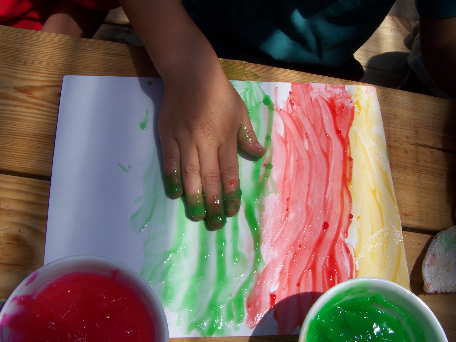 Homemade Finger Paint with Recipe
