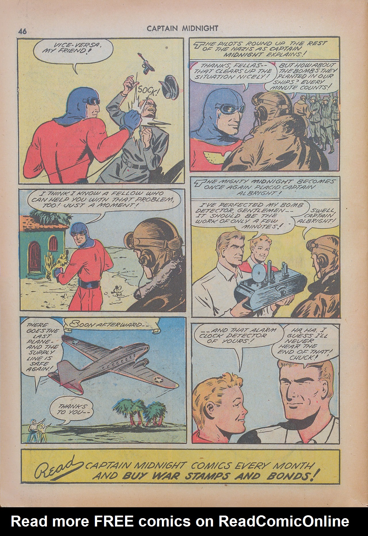 Read online Captain Midnight (1942) comic -  Issue #7 - 46