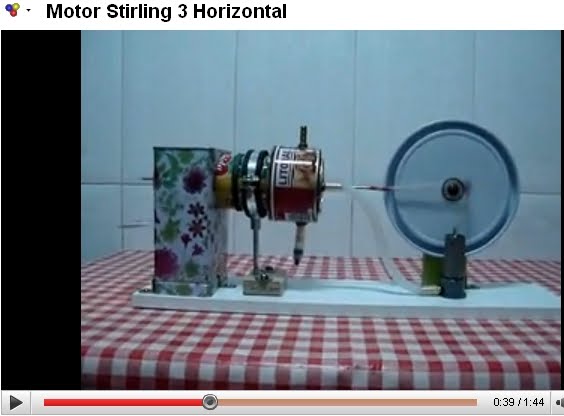 Motor Stirling 3 Horizontal