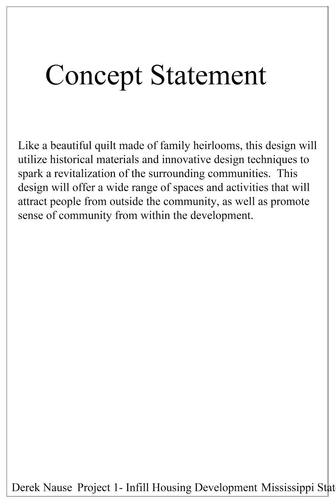 The Artist s Blog Infill Housing Development Concept Statement