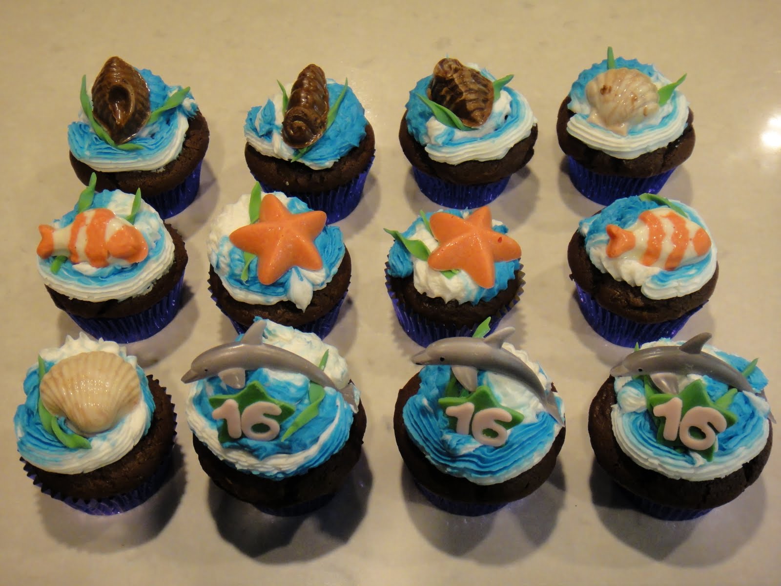 Sweet Dreams Under the Sea Cupcakes