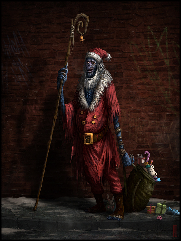 Mark Molnar Sketchblog Of Concept Art And Illustration Works Zombie Santa 
