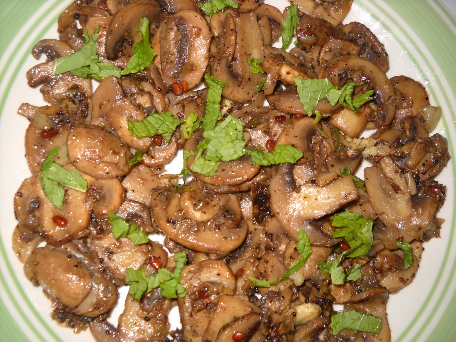 Savitha's Kitchen Mushroom Pepper Fry