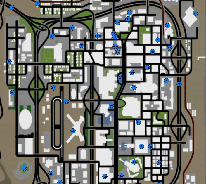 50 Снимков в gta san andreas карта