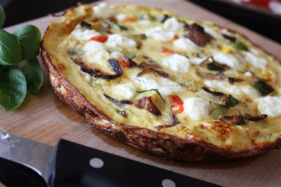 Roasted Vegetable and Goat Cheese Frittata