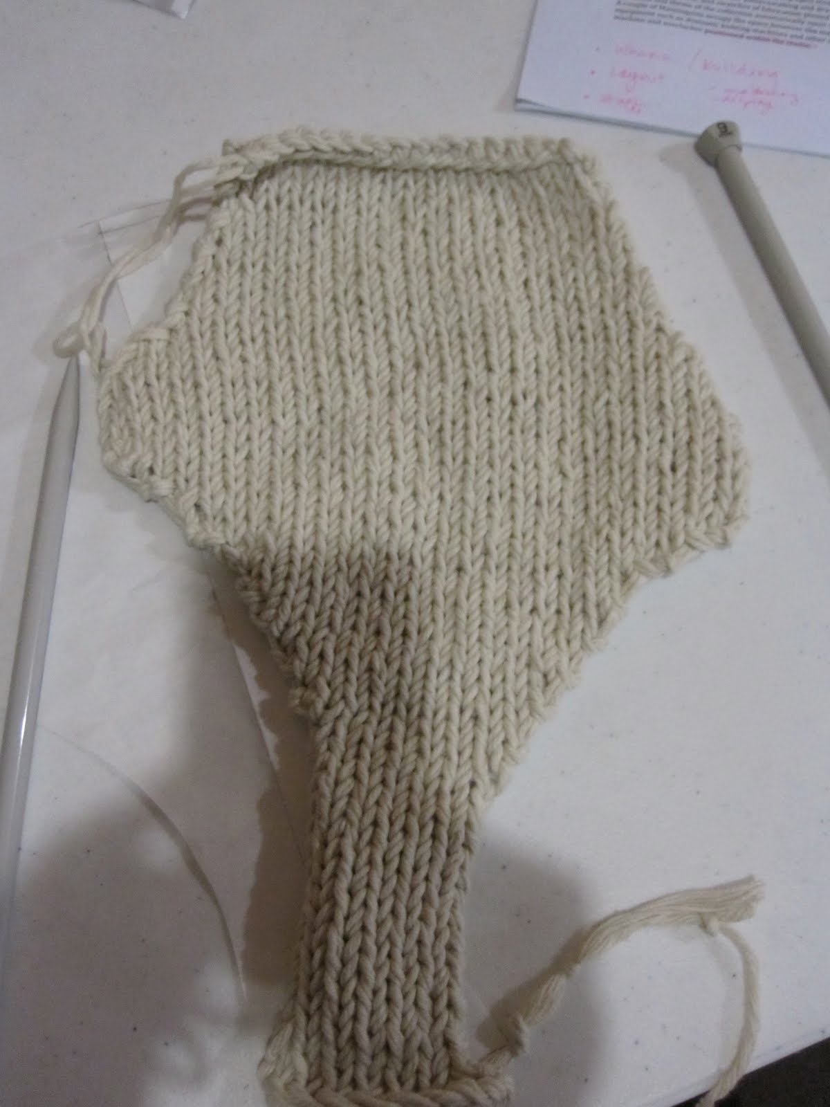 AMELIA AGOSTA Hand knitted underwear.