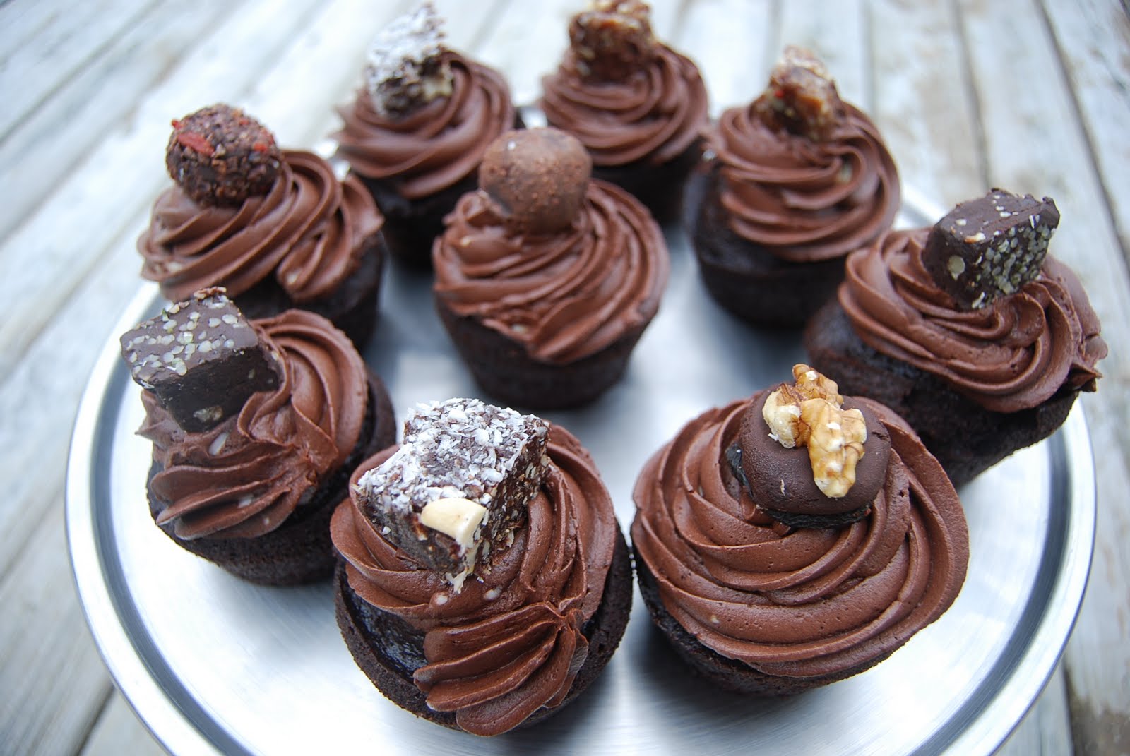 Kirsten's Kitchen of vegan creations Chocolate truffle cupcakes made