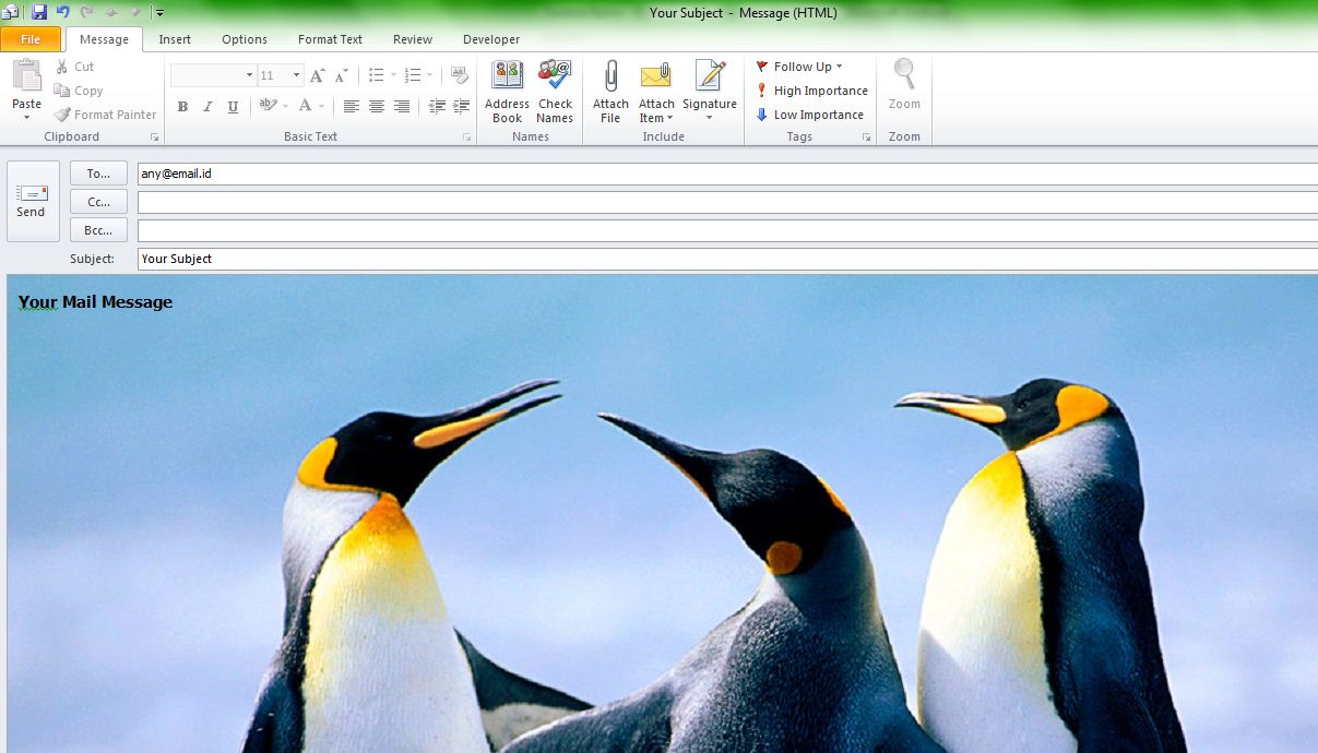 How to create your own email background stationery in Microsoft Outlook