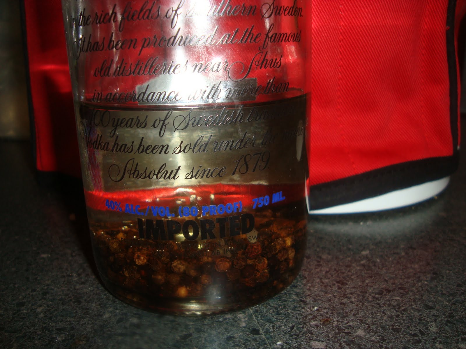 The Joy of the Joy of Cooking Black pepper vodka (p. 58)